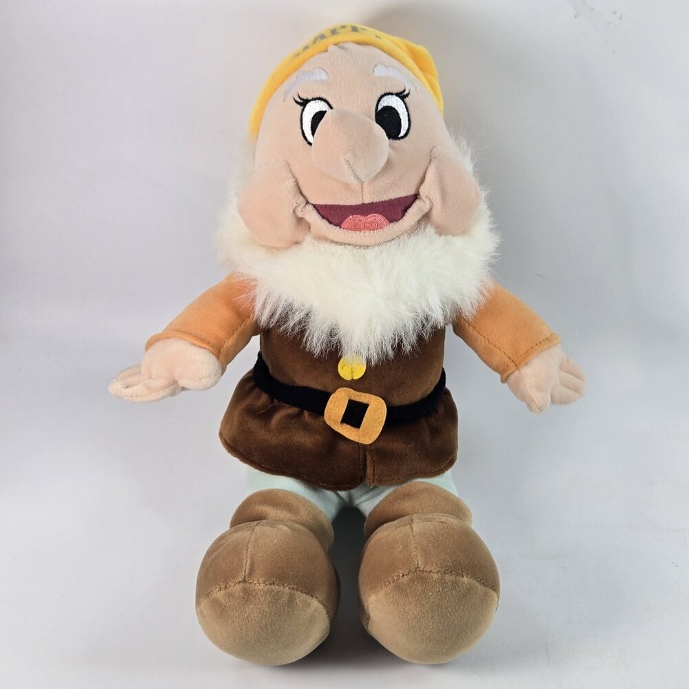 Disney Happy Dwarf Plush Toy Doll from Snow White and the Seven Dwarves
